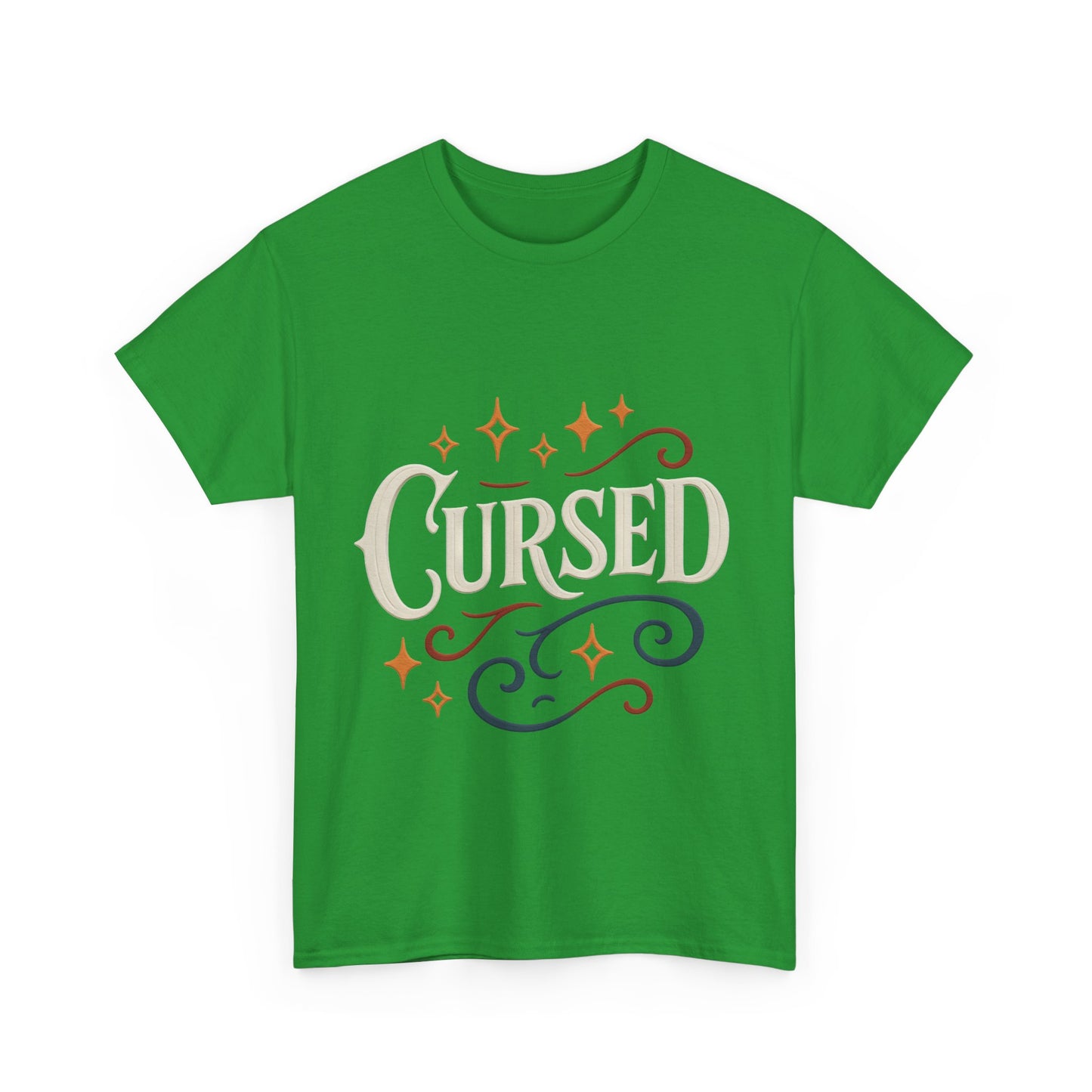 Cursed Unisex Heavy Cotton Tee, Halloween T-Shirt, Graphic Tee, Vintage Style Shirt, Gift for Occult Lovers, Clothing