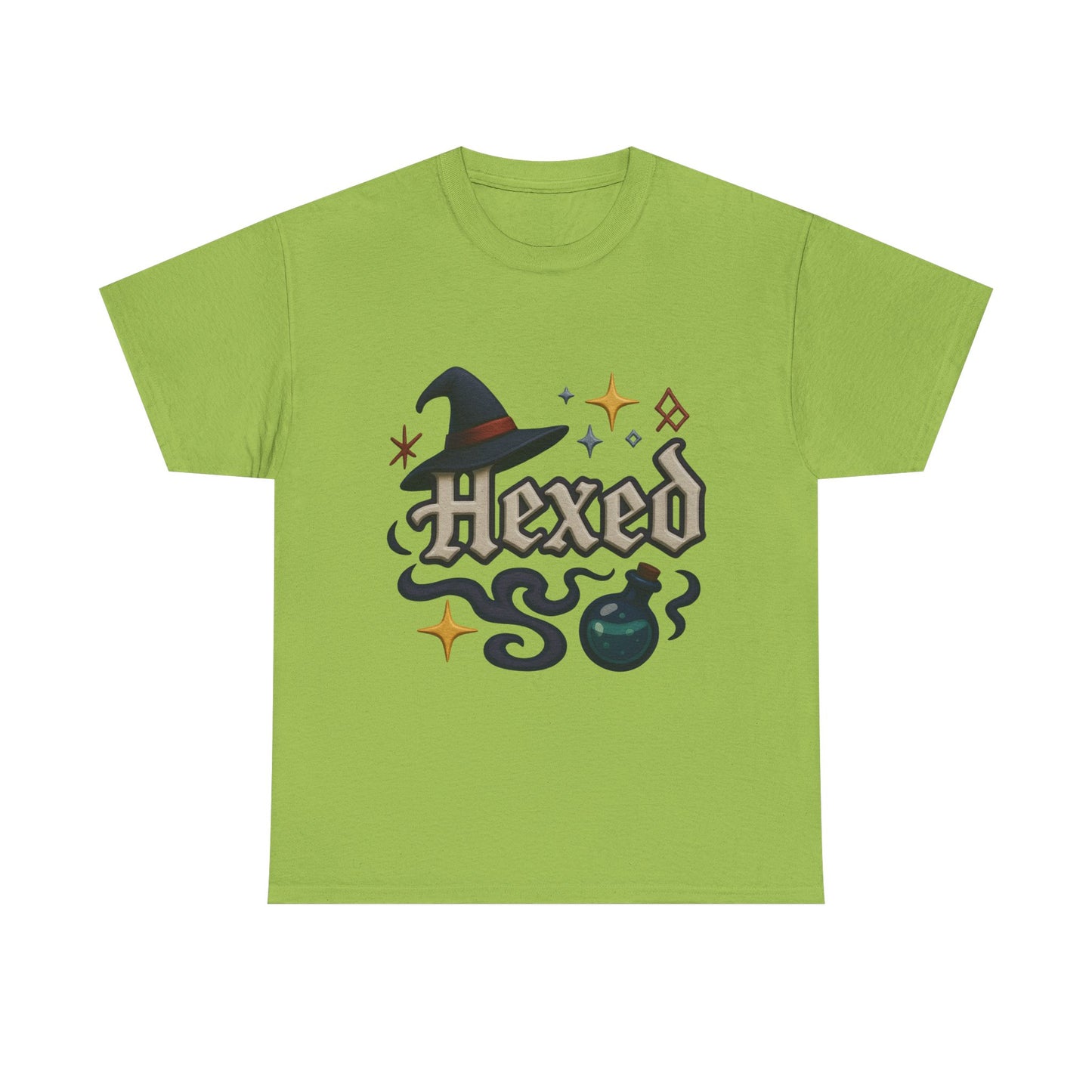 Hexed Unisex Heavy Cotton Tee | Spooky Shirt, Halloween Apparel, Witchy Gift, Casual Wear, Everyday Style, Clothing
