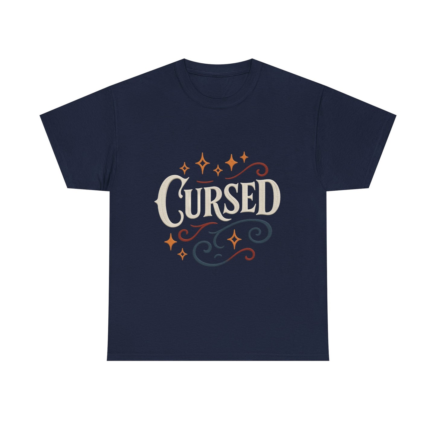 Cursed Unisex Heavy Cotton Tee, Halloween T-Shirt, Graphic Tee, Vintage Style Shirt, Gift for Occult Lovers, Clothing