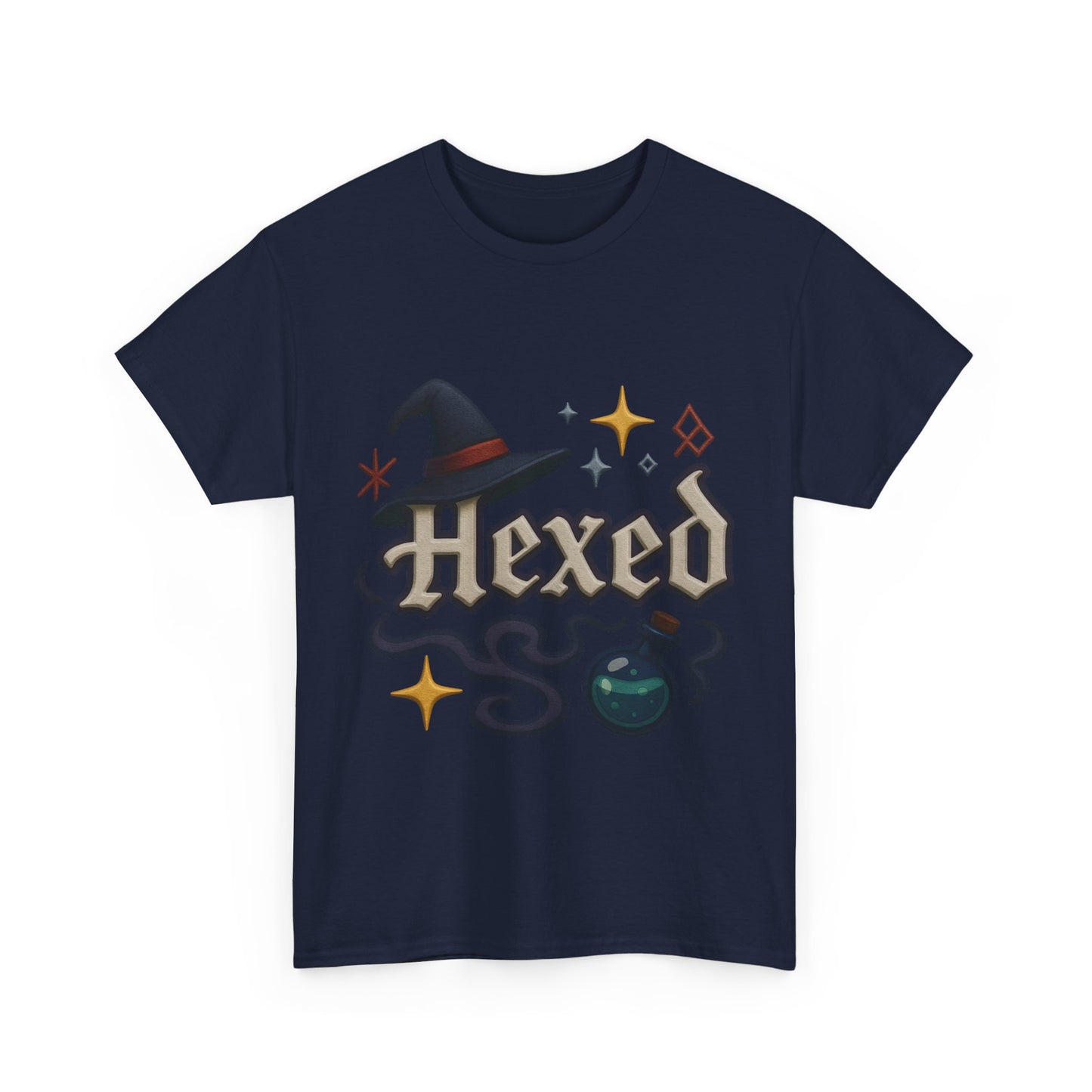 Hexed Unisex Heavy Cotton Tee | Spooky Shirt, Halloween Apparel, Witchy Gift, Casual Wear, Everyday Style, Clothing