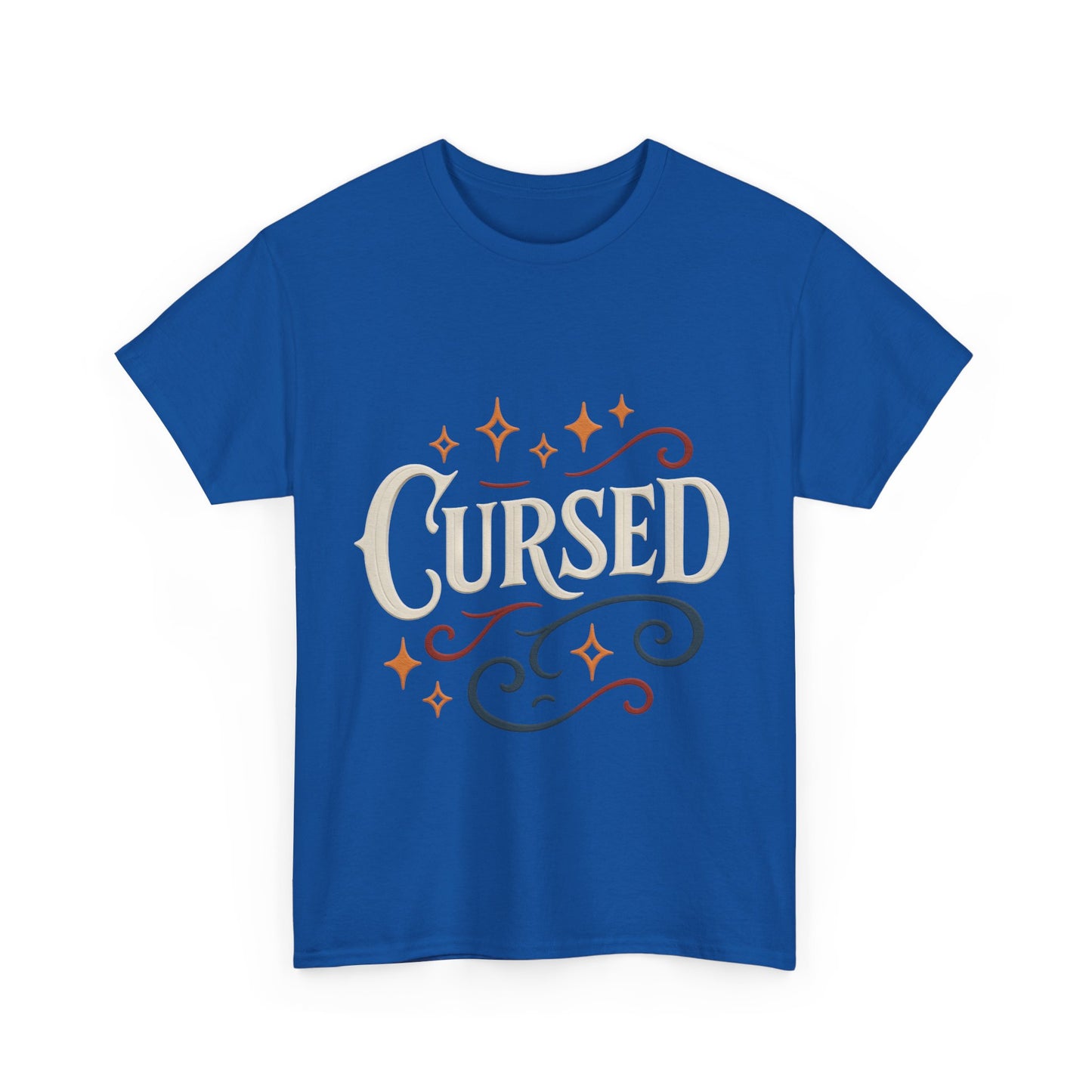 Cursed Unisex Heavy Cotton Tee, Halloween T-Shirt, Graphic Tee, Vintage Style Shirt, Gift for Occult Lovers, Clothing