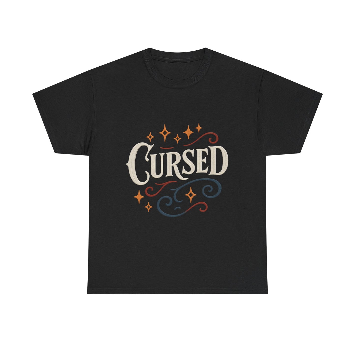 Cursed Unisex Heavy Cotton Tee, Halloween T-Shirt, Graphic Tee, Vintage Style Shirt, Gift for Occult Lovers, Clothing