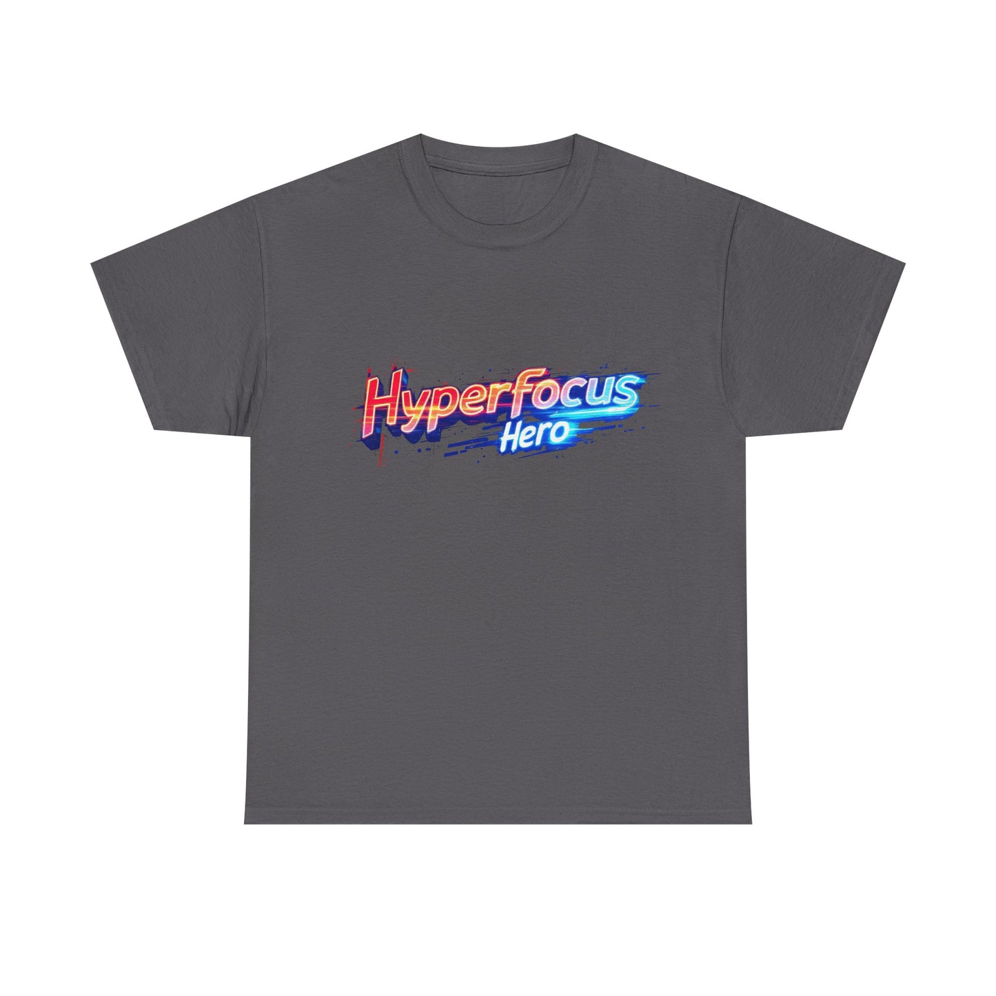 Hyperfocus Hero Unisex Heavy Cotton Tee - Perfect for Gamers, Students, and Creative Minds, Gift for Birthdays, Motivation Apparel, Clothing