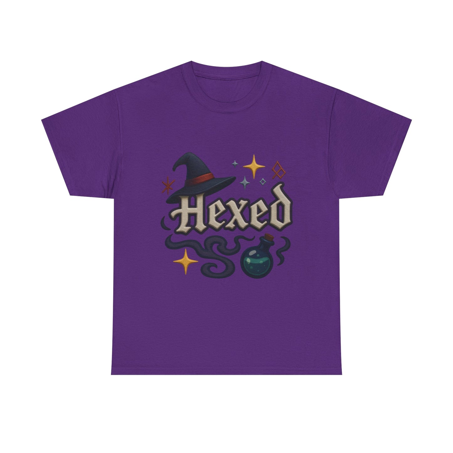 Hexed Unisex Heavy Cotton Tee | Spooky Shirt, Halloween Apparel, Witchy Gift, Casual Wear, Everyday Style, Clothing