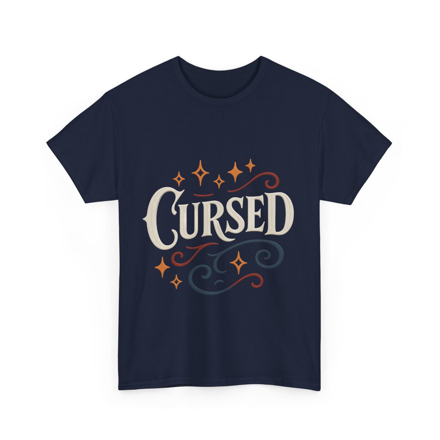 Cursed Unisex Heavy Cotton Tee, Halloween T-Shirt, Graphic Tee, Vintage Style Shirt, Gift for Occult Lovers, Clothing