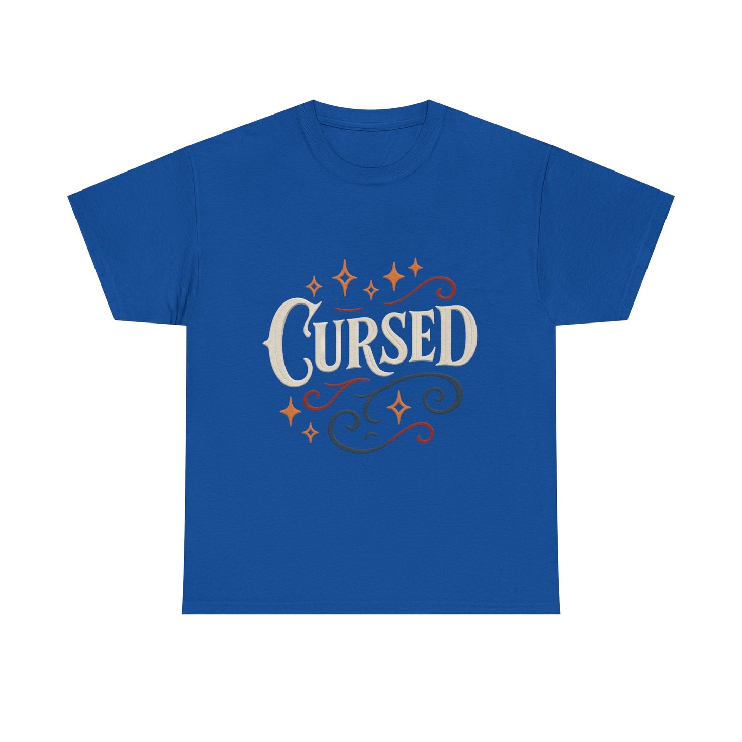 Cursed Unisex Heavy Cotton Tee, Halloween T-Shirt, Graphic Tee, Vintage Style Shirt, Gift for Occult Lovers, Clothing