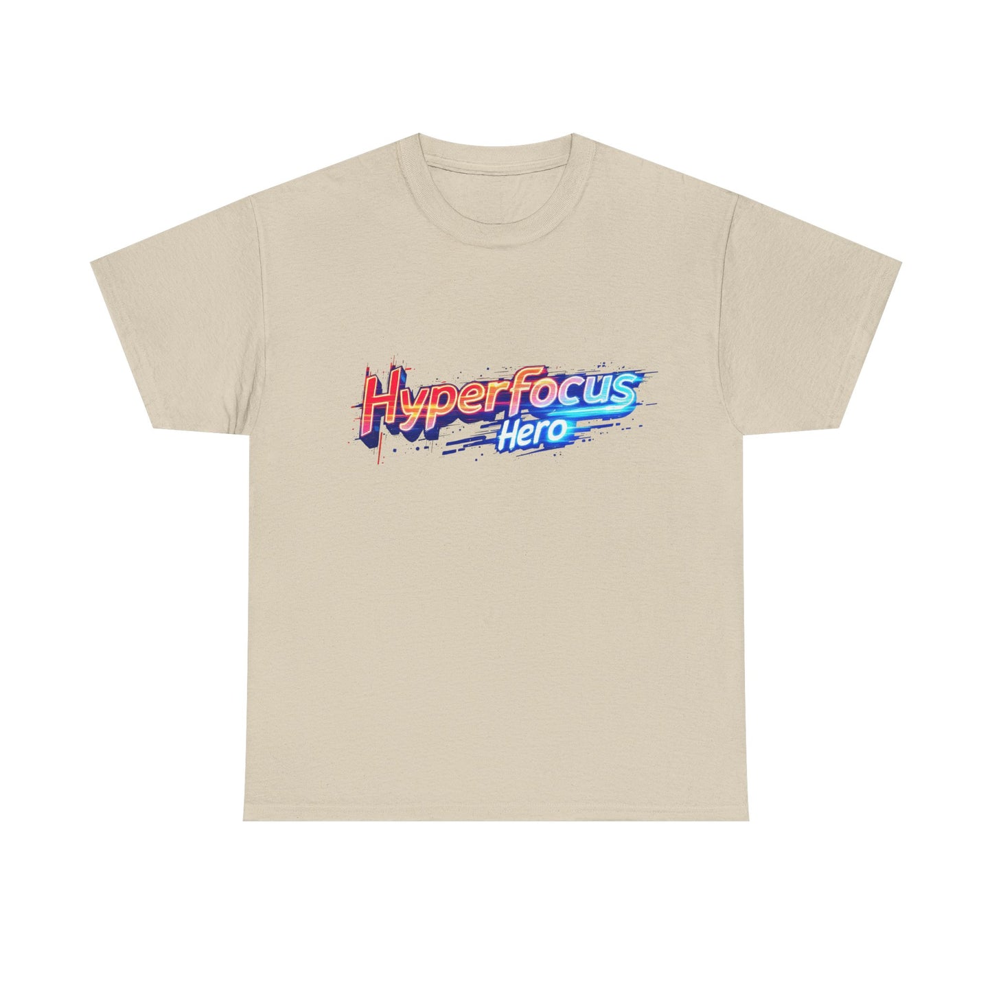 Hyperfocus Hero Unisex Heavy Cotton Tee - Perfect for Gamers, Students, and Creative Minds, Gift for Birthdays, Motivation Apparel, Clothing