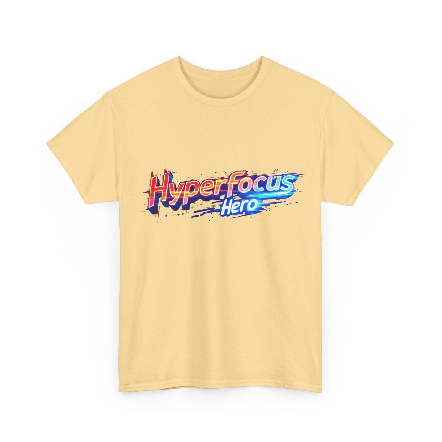 Hyperfocus Hero Unisex Heavy Cotton Tee - Perfect for Gamers, Students, and Creative Minds, Gift for Birthdays, Motivation Apparel, Clothing