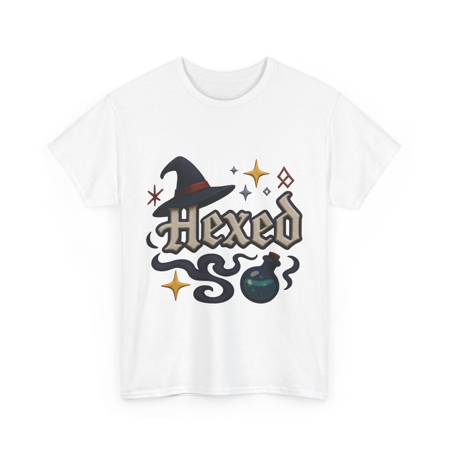 Hexed Unisex Heavy Cotton Tee | Spooky Shirt, Halloween Apparel, Witchy Gift, Casual Wear, Everyday Style, Clothing