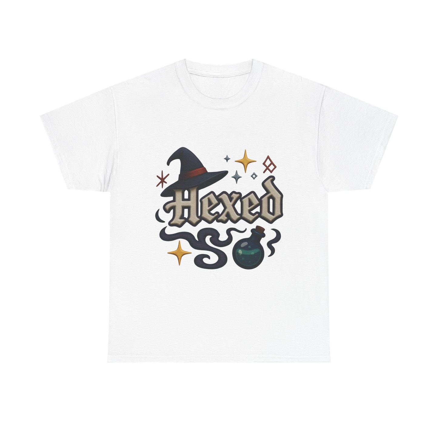 Hexed Unisex Heavy Cotton Tee | Spooky Shirt, Halloween Apparel, Witchy Gift, Casual Wear, Everyday Style, Clothing