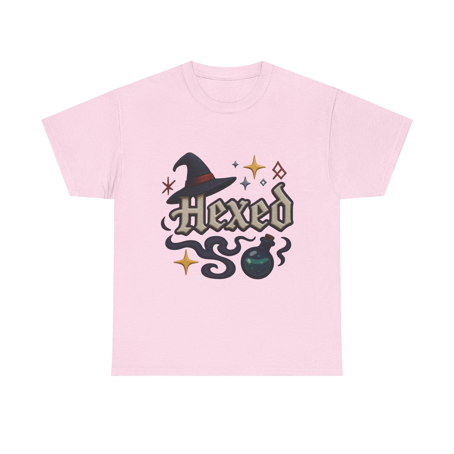 Hexed Unisex Heavy Cotton Tee | Spooky Shirt, Halloween Apparel, Witchy Gift, Casual Wear, Everyday Style, Clothing