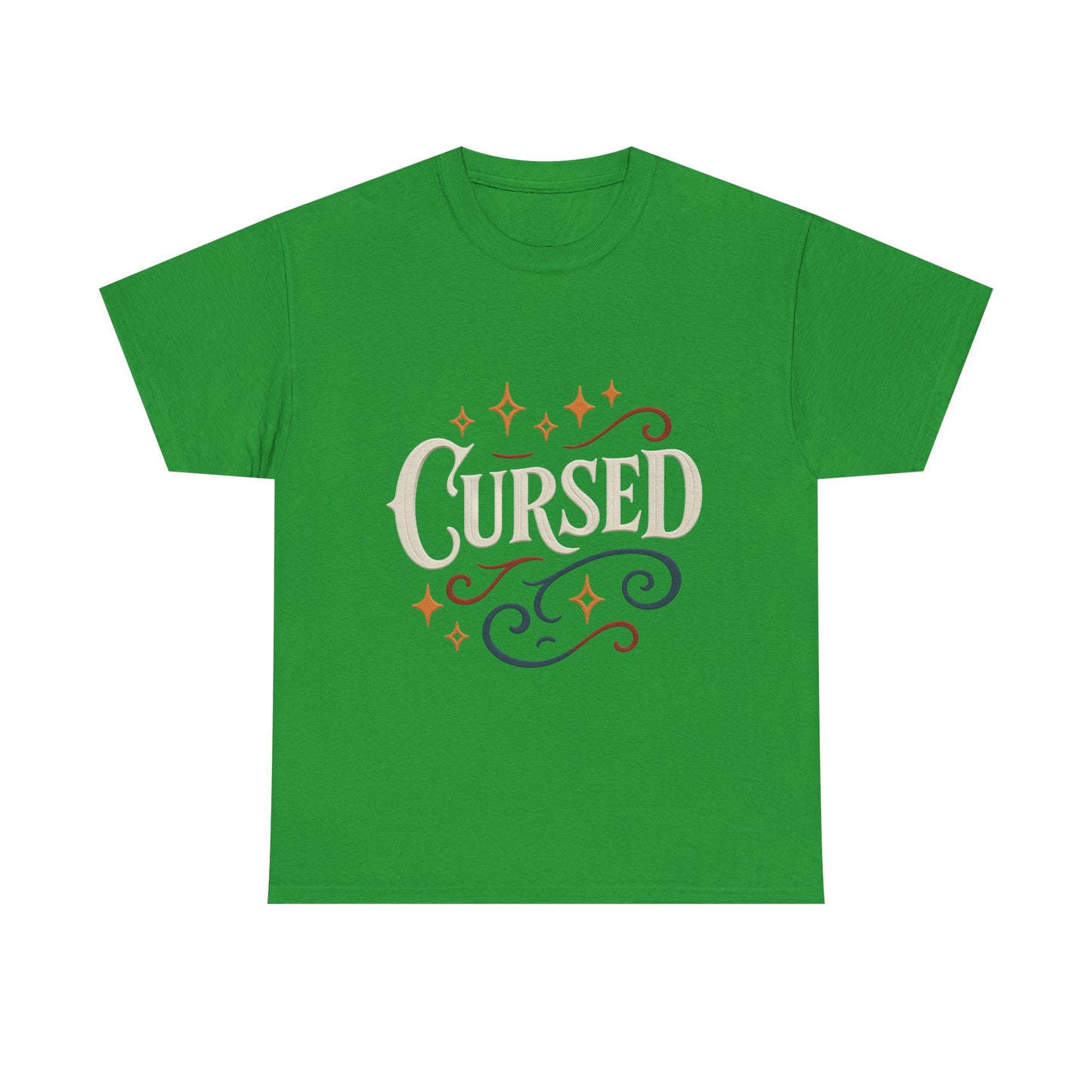 Cursed Unisex Heavy Cotton Tee, Halloween T-Shirt, Graphic Tee, Vintage Style Shirt, Gift for Occult Lovers, Clothing