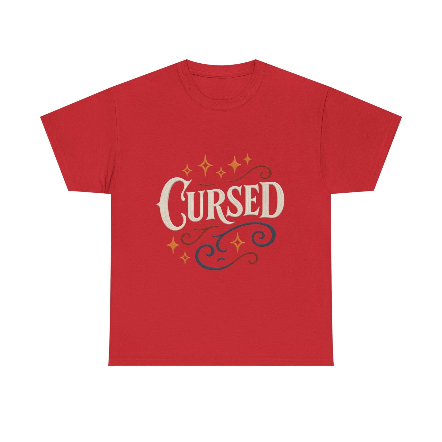 Cursed Unisex Heavy Cotton Tee, Halloween T-Shirt, Graphic Tee, Vintage Style Shirt, Gift for Occult Lovers, Clothing