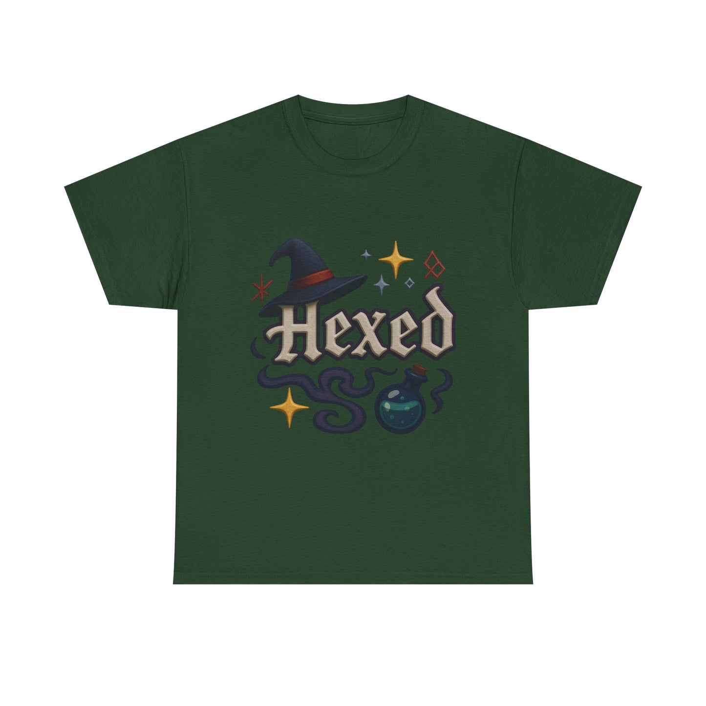 Hexed Unisex Heavy Cotton Tee | Spooky Shirt, Halloween Apparel, Witchy Gift, Casual Wear, Everyday Style, Clothing