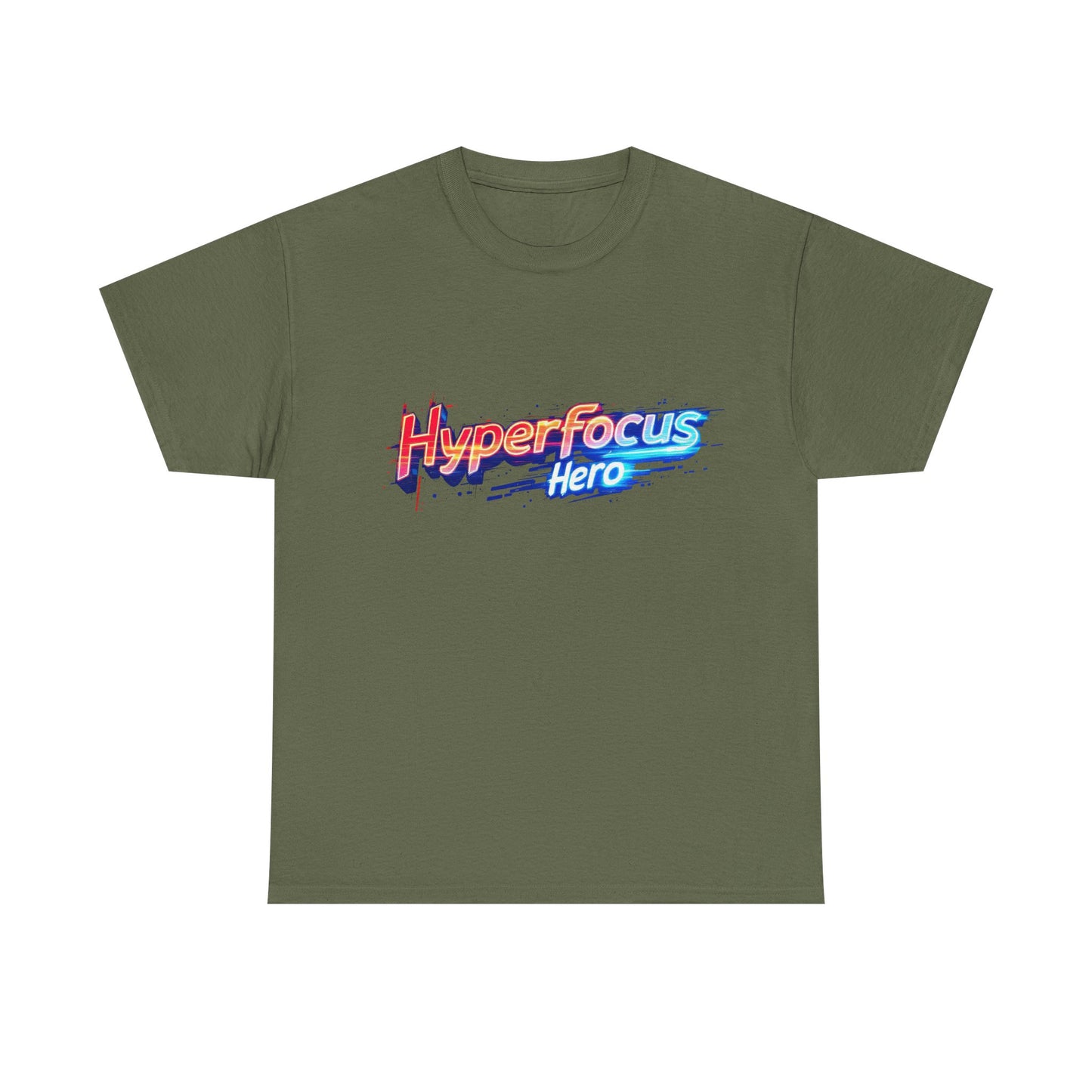 Hyperfocus Hero Unisex Heavy Cotton Tee - Perfect for Gamers, Students, and Creative Minds, Gift for Birthdays, Motivation Apparel, Clothing