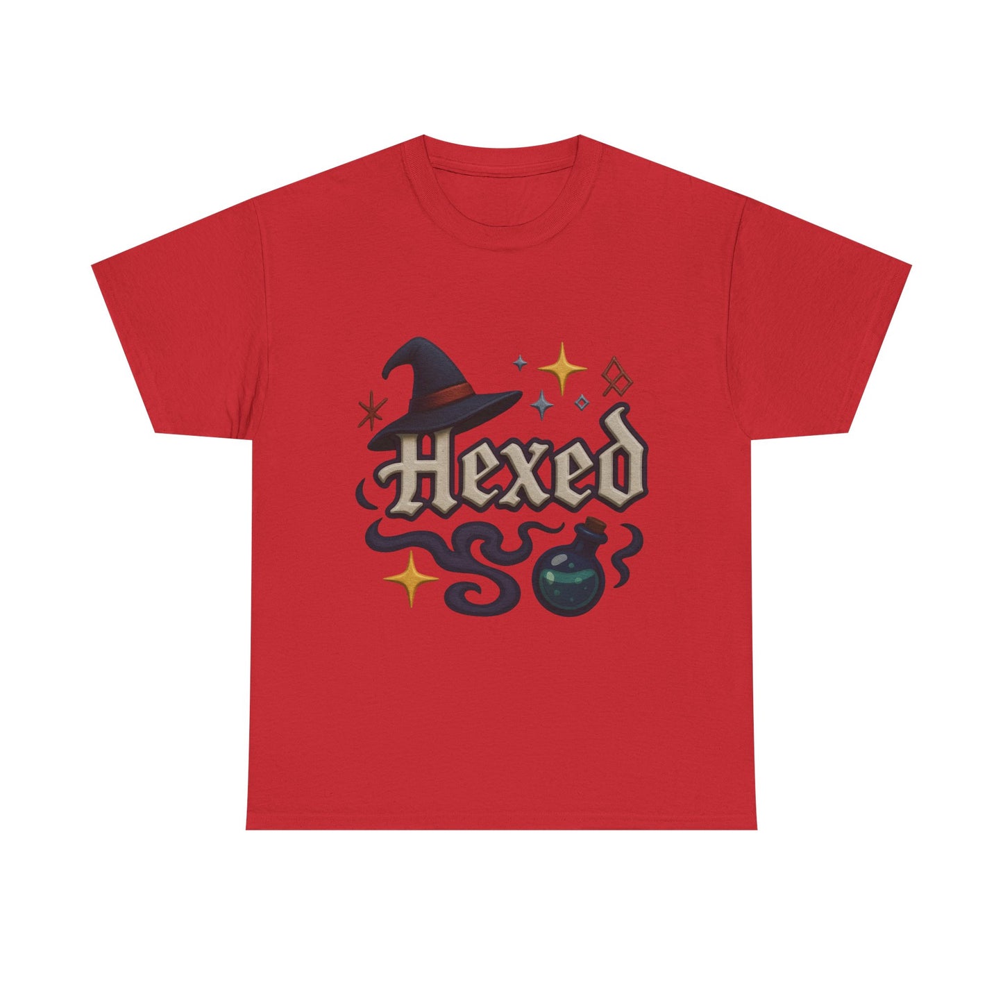 Hexed Unisex Heavy Cotton Tee | Spooky Shirt, Halloween Apparel, Witchy Gift, Casual Wear, Everyday Style, Clothing