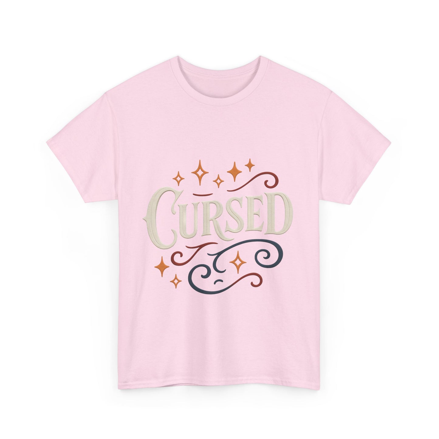Cursed Unisex Heavy Cotton Tee, Halloween T-Shirt, Graphic Tee, Vintage Style Shirt, Gift for Occult Lovers, Clothing
