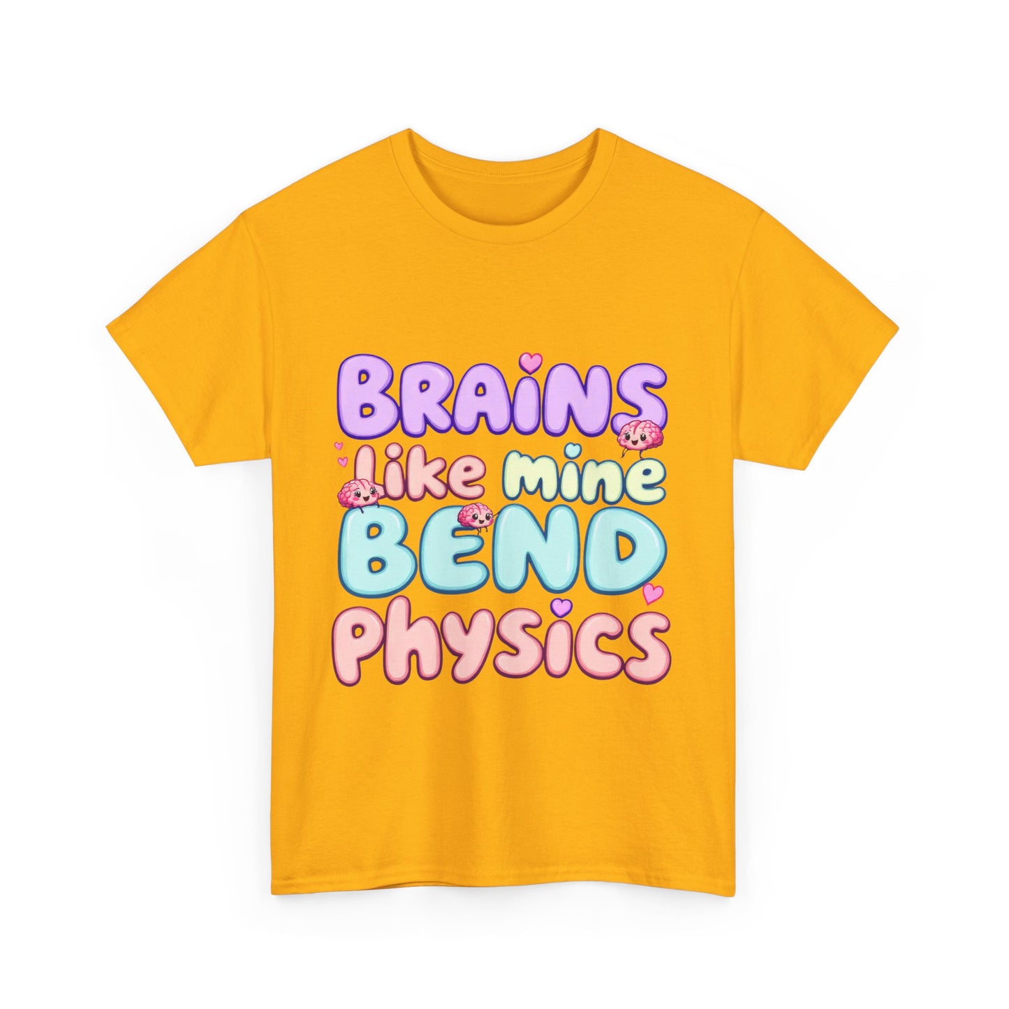 Playful Science Tee - "Brains Like Mine Bend Physics" | Gift for Students, Teachers, Science Lovers, Birthday, Casual Wear,Clothing
