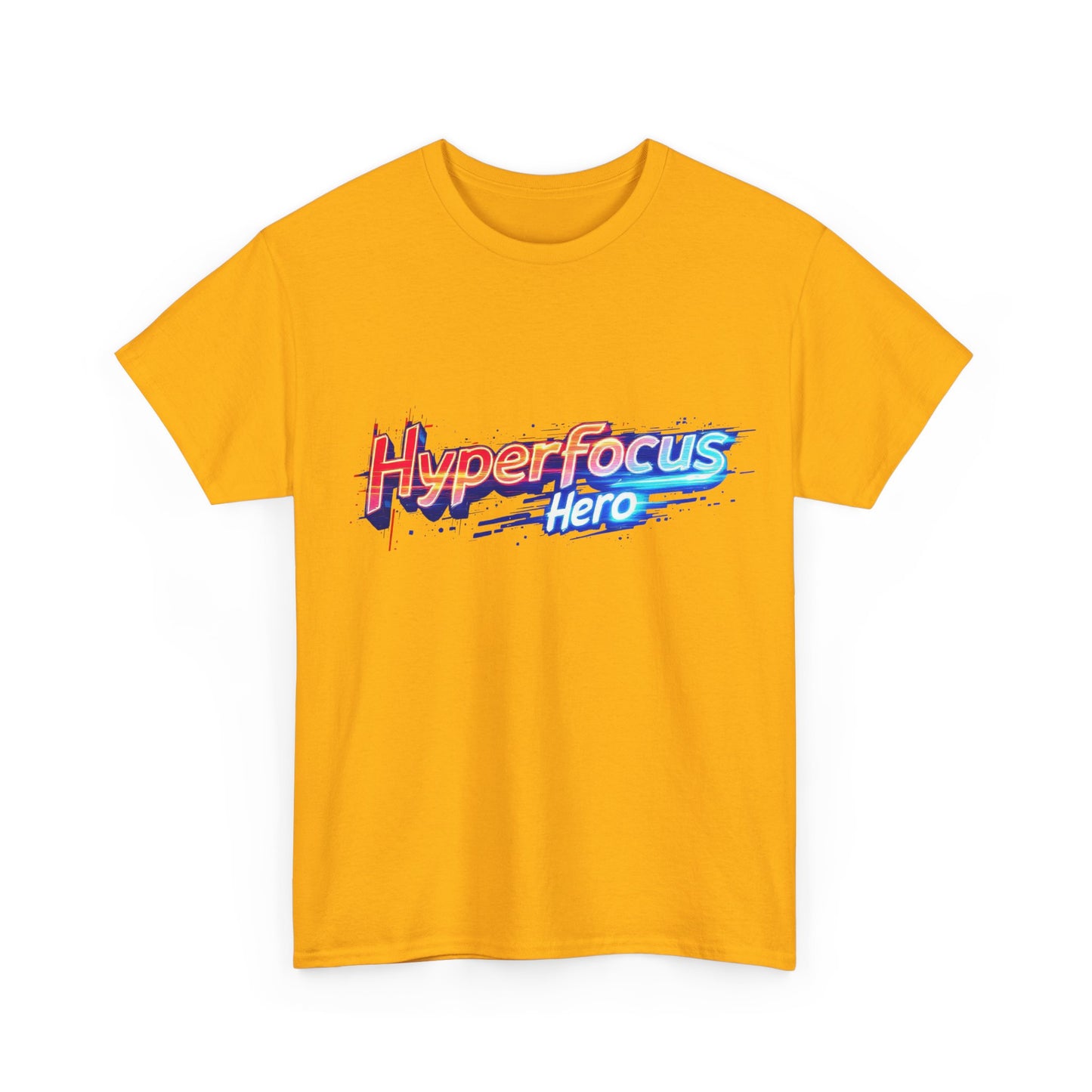 Hyperfocus Hero Unisex Heavy Cotton Tee - Perfect for Gamers, Students, and Creative Minds, Gift for Birthdays, Motivation Apparel, Clothing