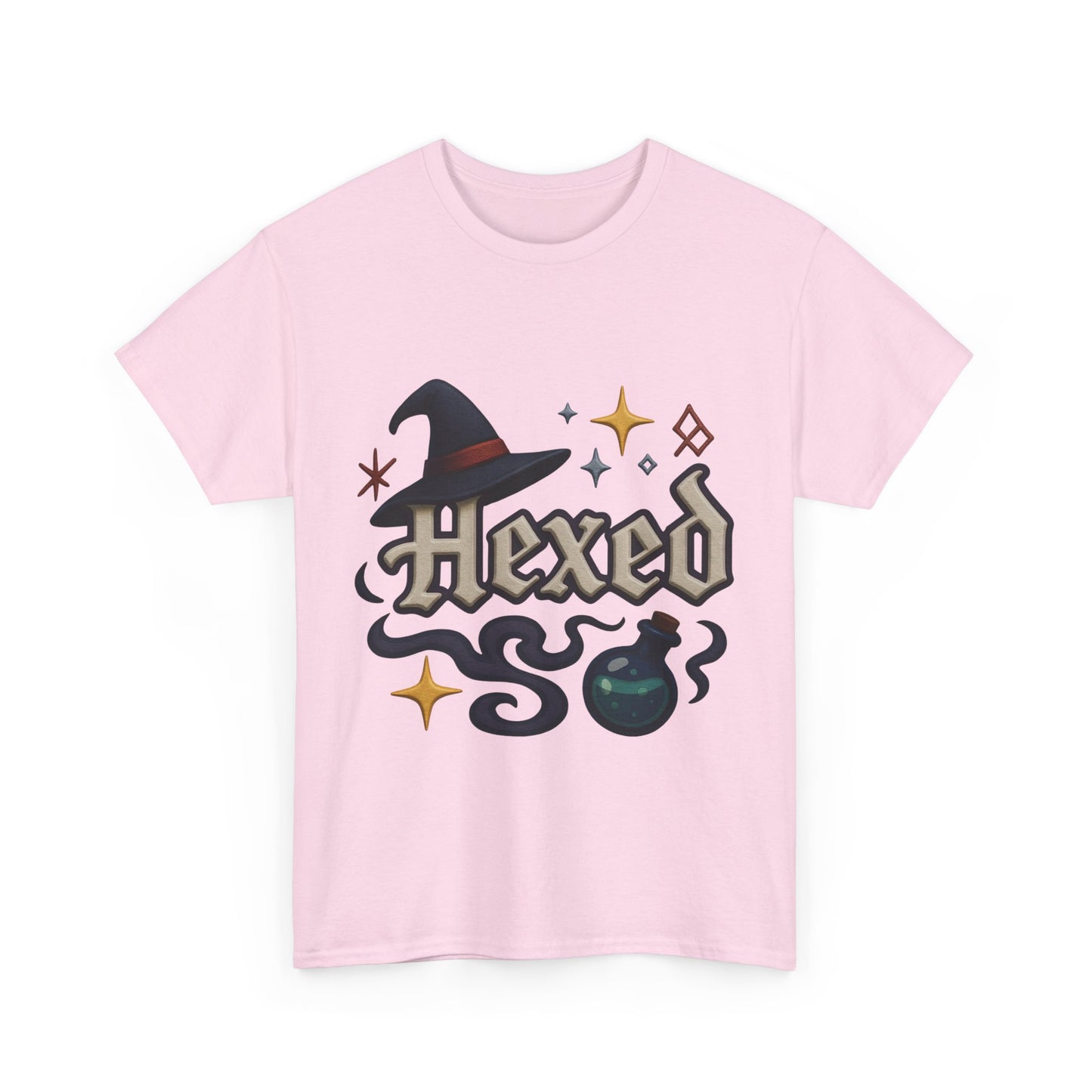 Hexed Unisex Heavy Cotton Tee | Spooky Shirt, Halloween Apparel, Witchy Gift, Casual Wear, Everyday Style, Clothing