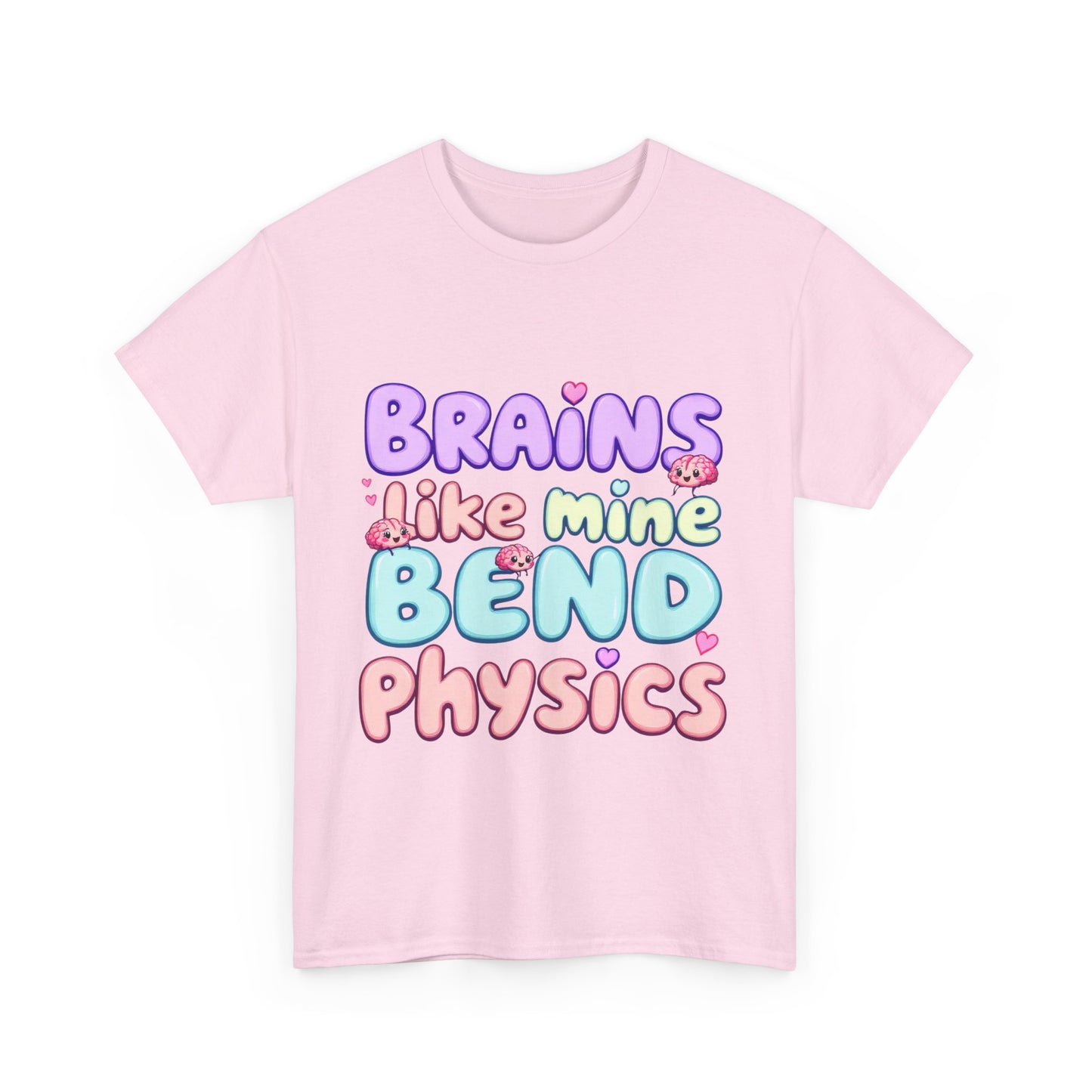 Playful Science Tee - "Brains Like Mine Bend Physics" | Gift for Students, Teachers, Science Lovers, Birthday, Casual Wear,Clothing