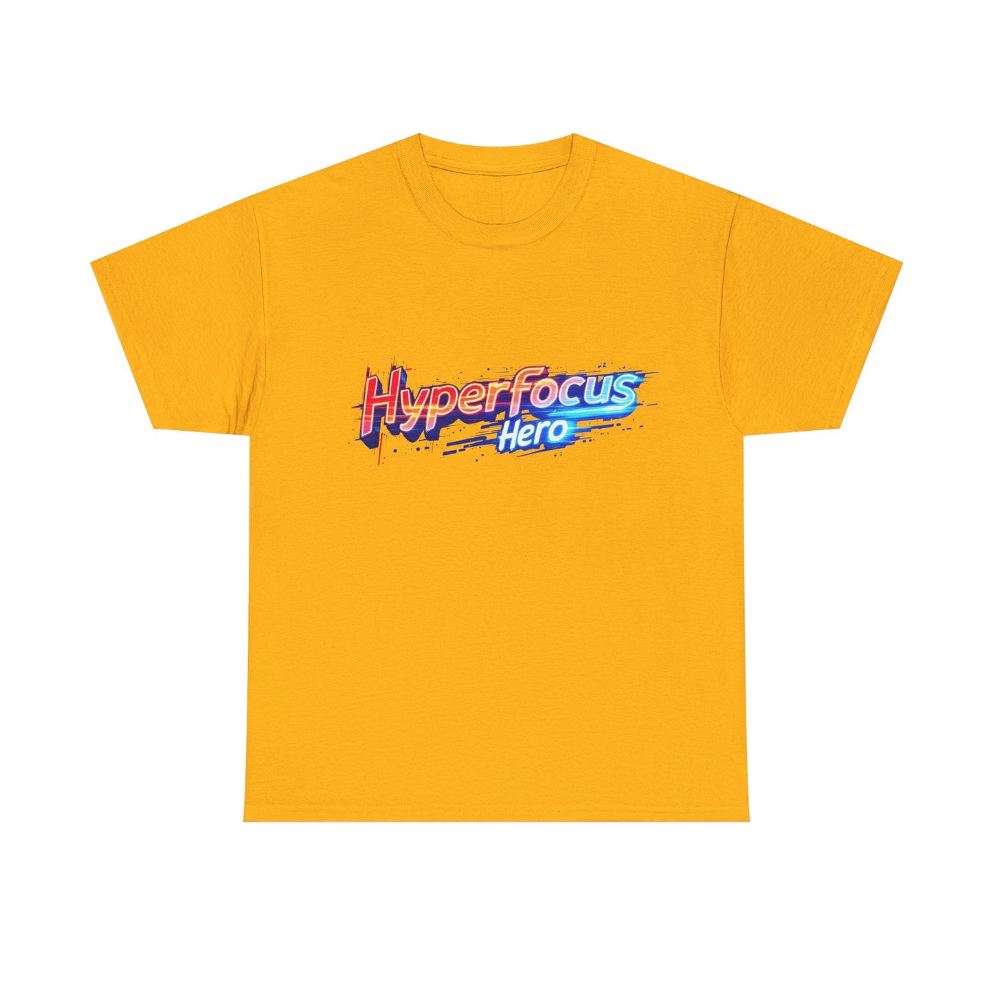 Hyperfocus Hero Unisex Heavy Cotton Tee - Perfect for Gamers, Students, and Creative Minds, Gift for Birthdays, Motivation Apparel, Clothing