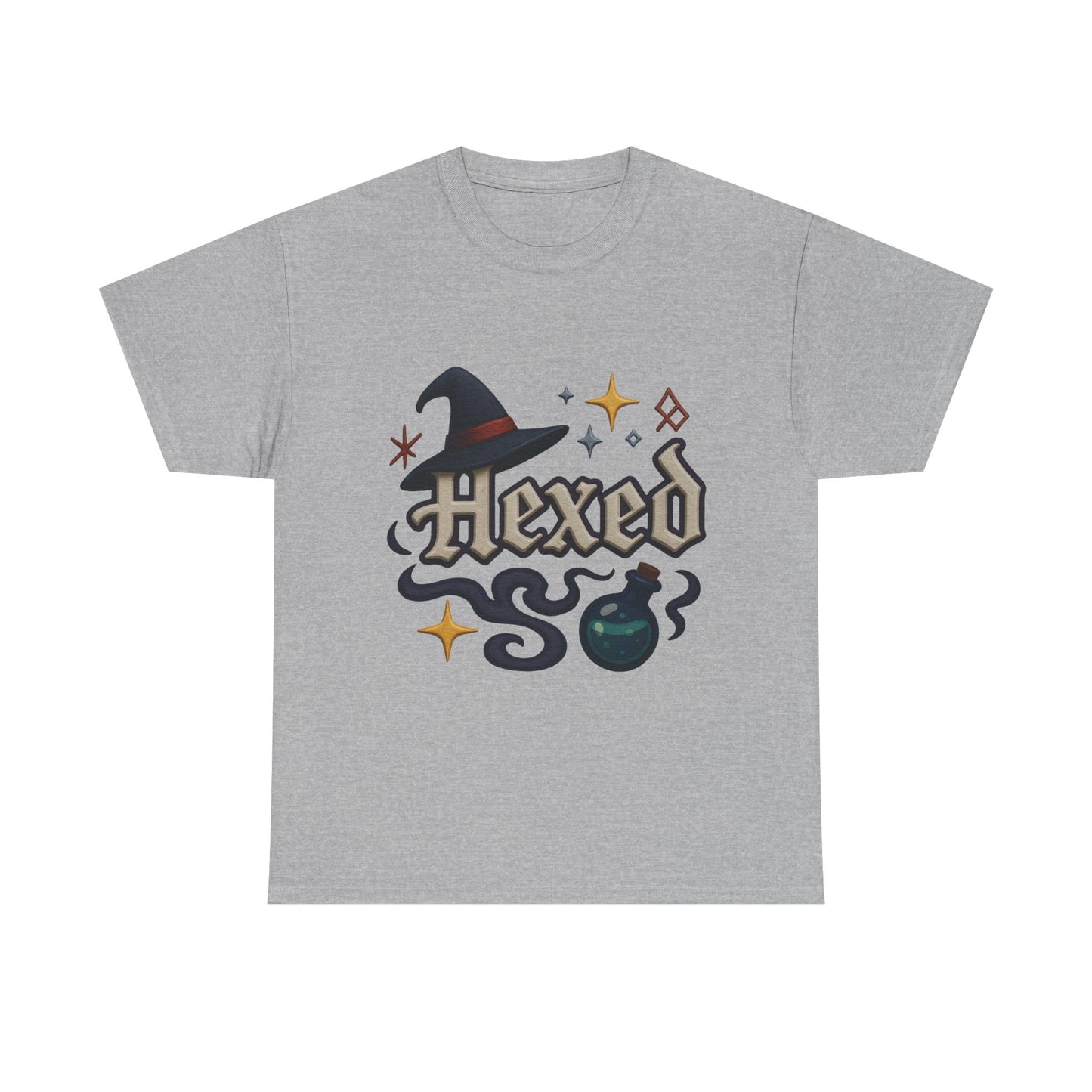 Hexed Unisex Heavy Cotton Tee | Spooky Shirt, Halloween Apparel, Witchy Gift, Casual Wear, Everyday Style, Clothing