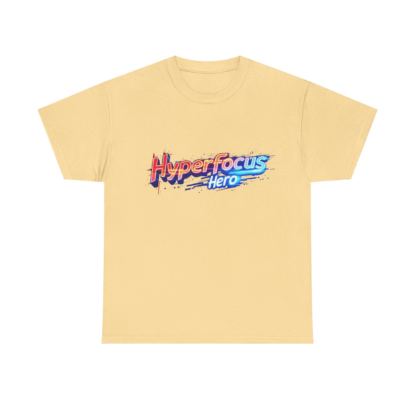 Hyperfocus Hero Unisex Heavy Cotton Tee - Perfect for Gamers, Students, and Creative Minds, Gift for Birthdays, Motivation Apparel, Clothing