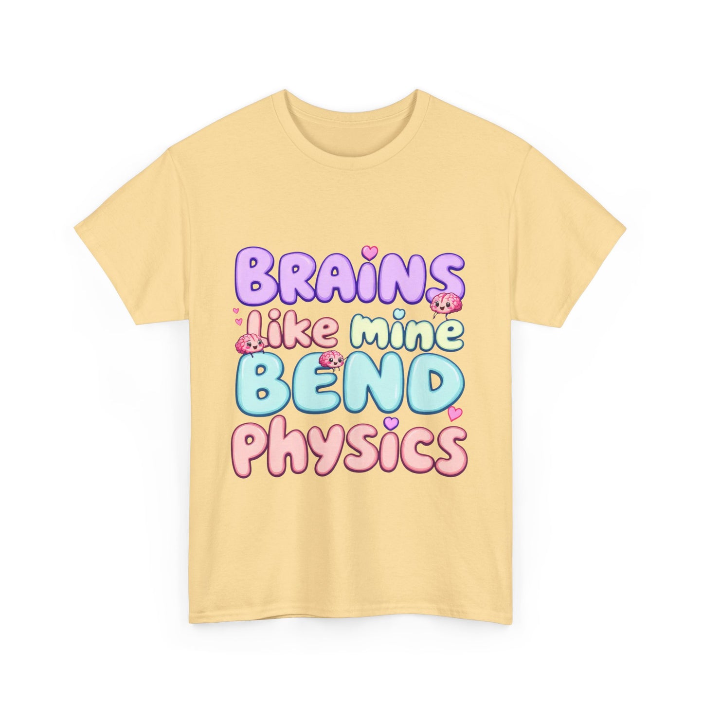 Playful Science Tee - "Brains Like Mine Bend Physics" | Gift for Students, Teachers, Science Lovers, Birthday, Casual Wear,Clothing