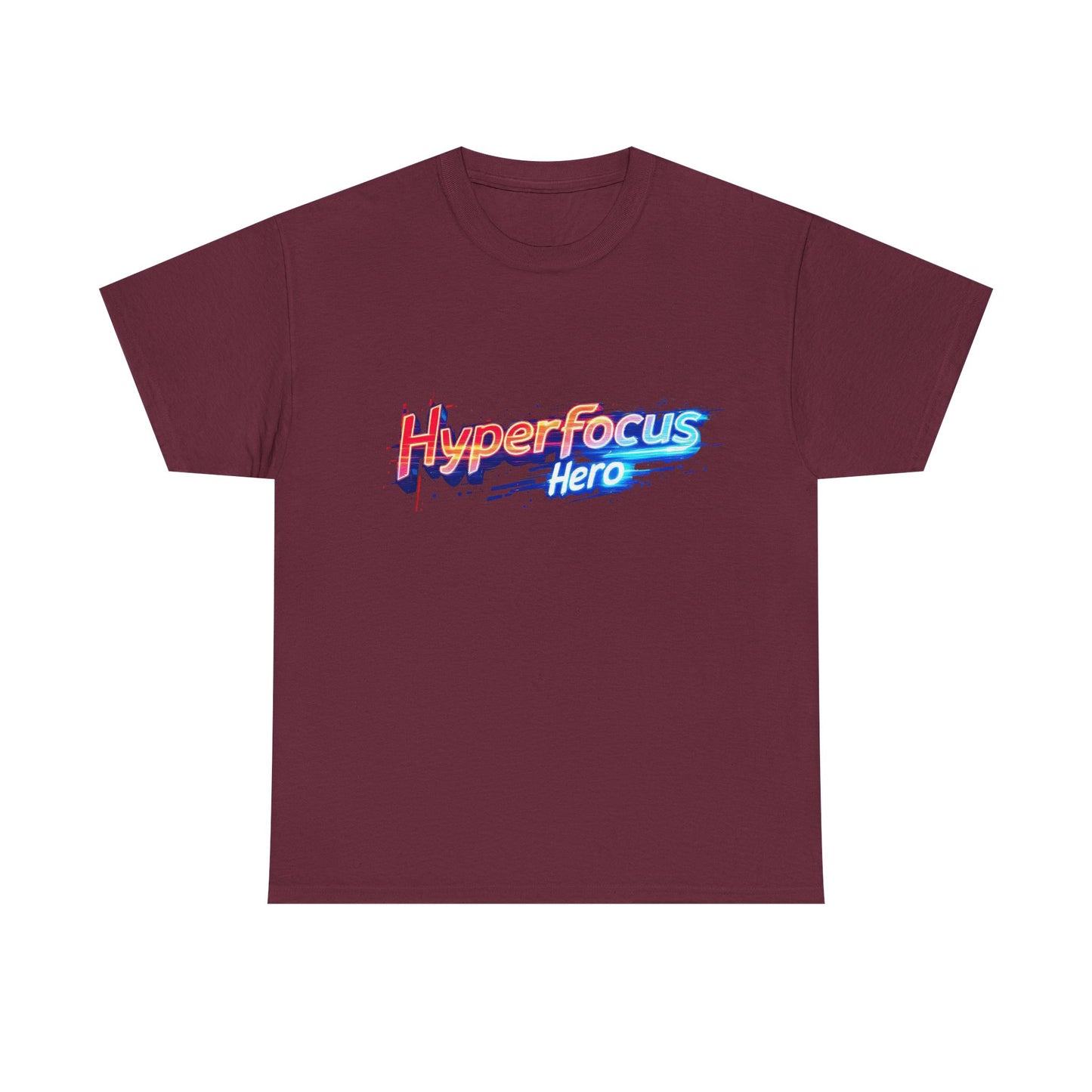Hyperfocus Hero Unisex Heavy Cotton Tee - Perfect for Gamers, Students, and Creative Minds, Gift for Birthdays, Motivation Apparel, Clothing