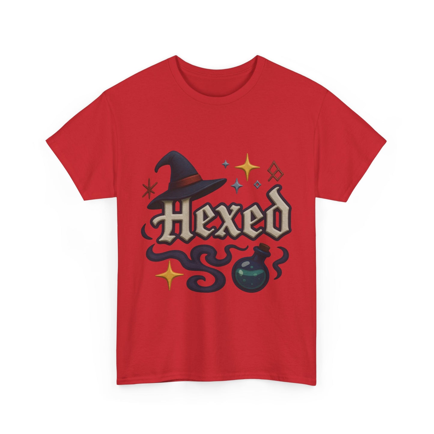 Hexed Unisex Heavy Cotton Tee | Spooky Shirt, Halloween Apparel, Witchy Gift, Casual Wear, Everyday Style, Clothing