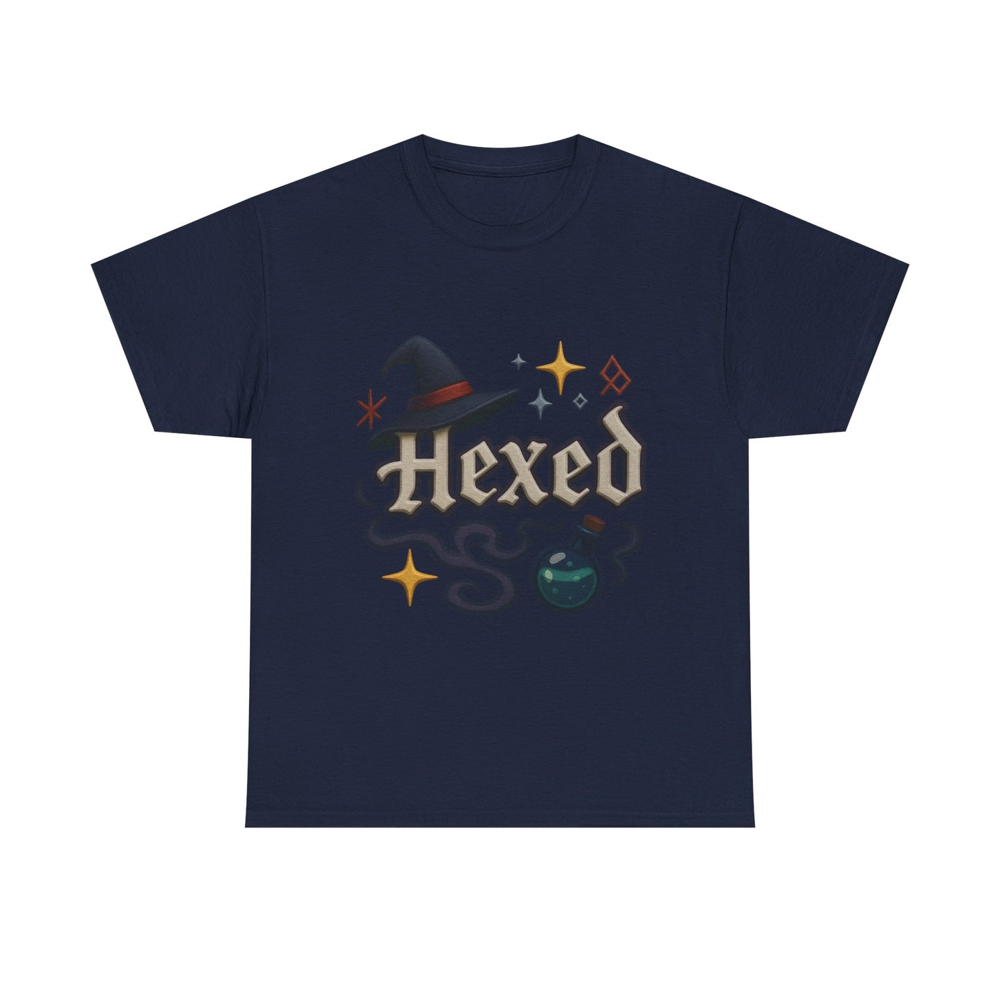 Hexed Unisex Heavy Cotton Tee | Spooky Shirt, Halloween Apparel, Witchy Gift, Casual Wear, Everyday Style, Clothing
