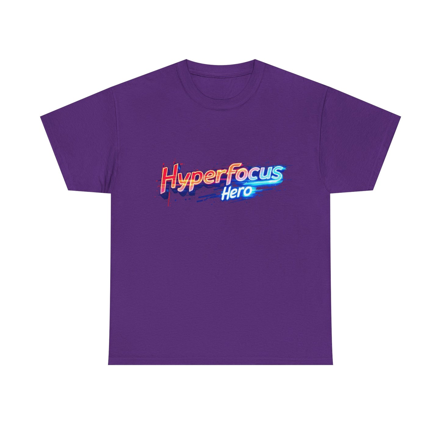 Hyperfocus Hero Unisex Heavy Cotton Tee - Perfect for Gamers, Students, and Creative Minds, Gift for Birthdays, Motivation Apparel, Clothing