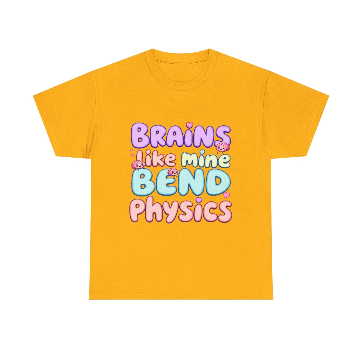 Playful Science Tee - "Brains Like Mine Bend Physics" | Gift for Students, Teachers, Science Lovers, Birthday, Casual Wear,Clothing
