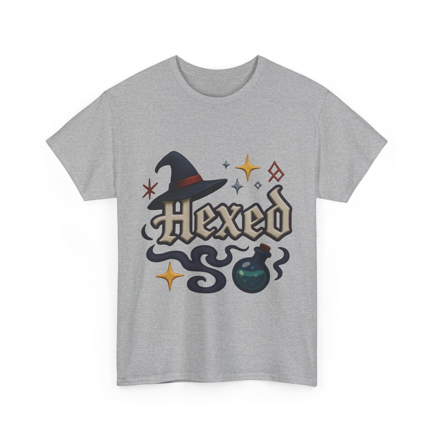Hexed Unisex Heavy Cotton Tee | Spooky Shirt, Halloween Apparel, Witchy Gift, Casual Wear, Everyday Style, Clothing