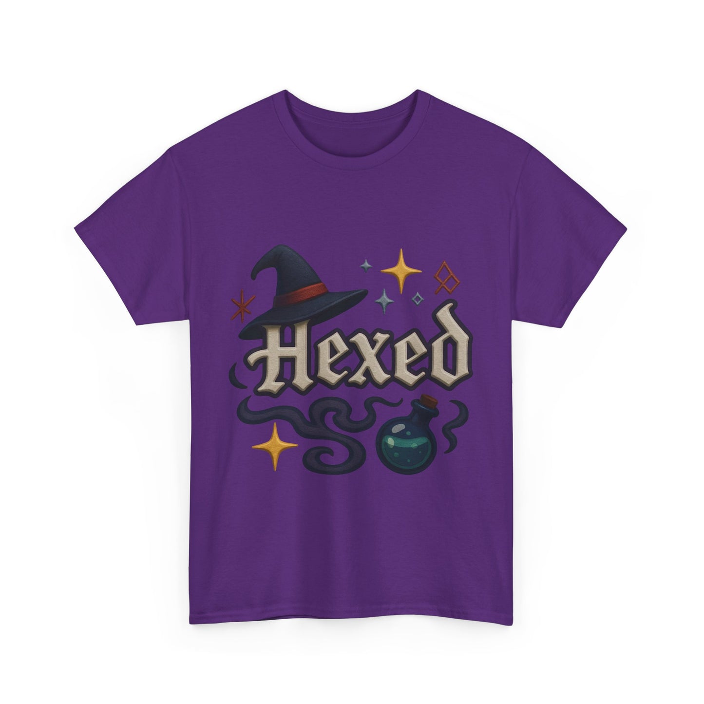 Hexed Unisex Heavy Cotton Tee | Spooky Shirt, Halloween Apparel, Witchy Gift, Casual Wear, Everyday Style, Clothing