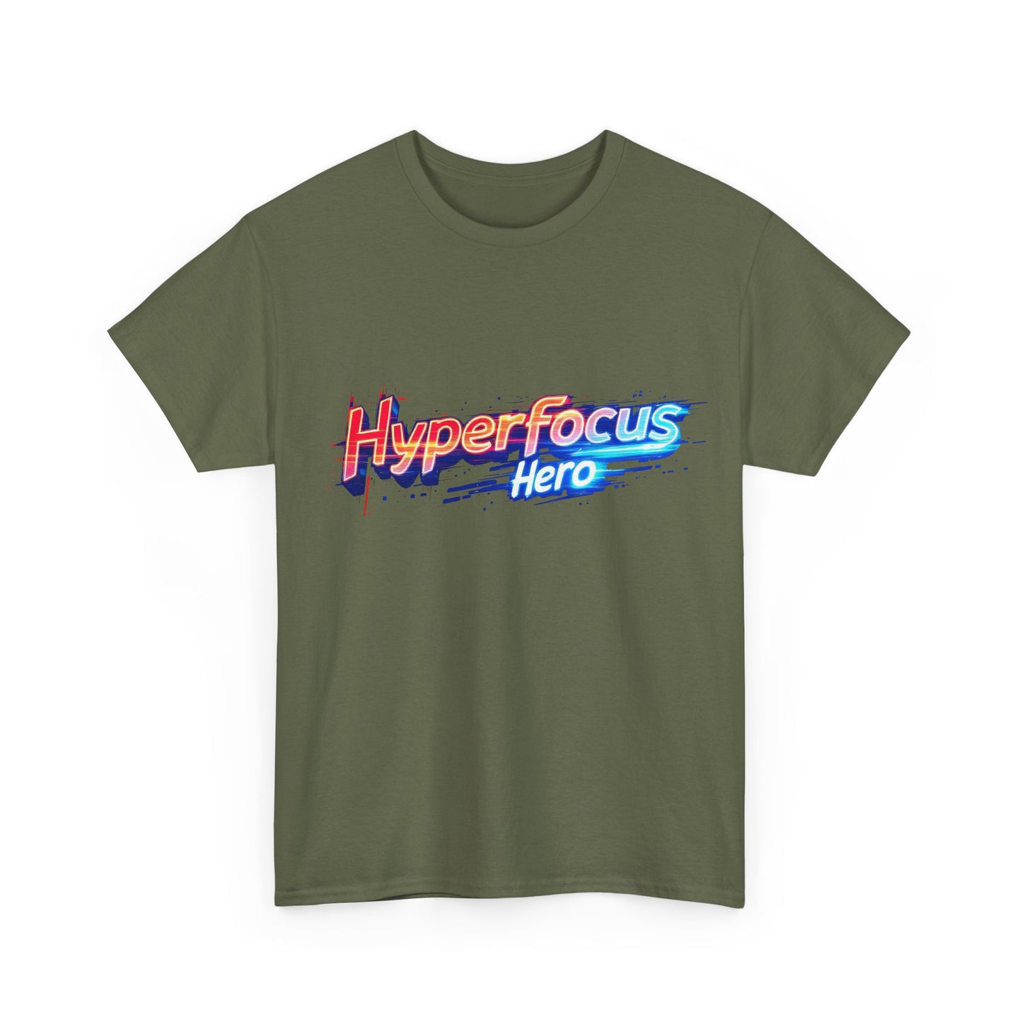 Hyperfocus Hero Unisex Heavy Cotton Tee - Perfect for Gamers, Students, and Creative Minds, Gift for Birthdays, Motivation Apparel, Clothing