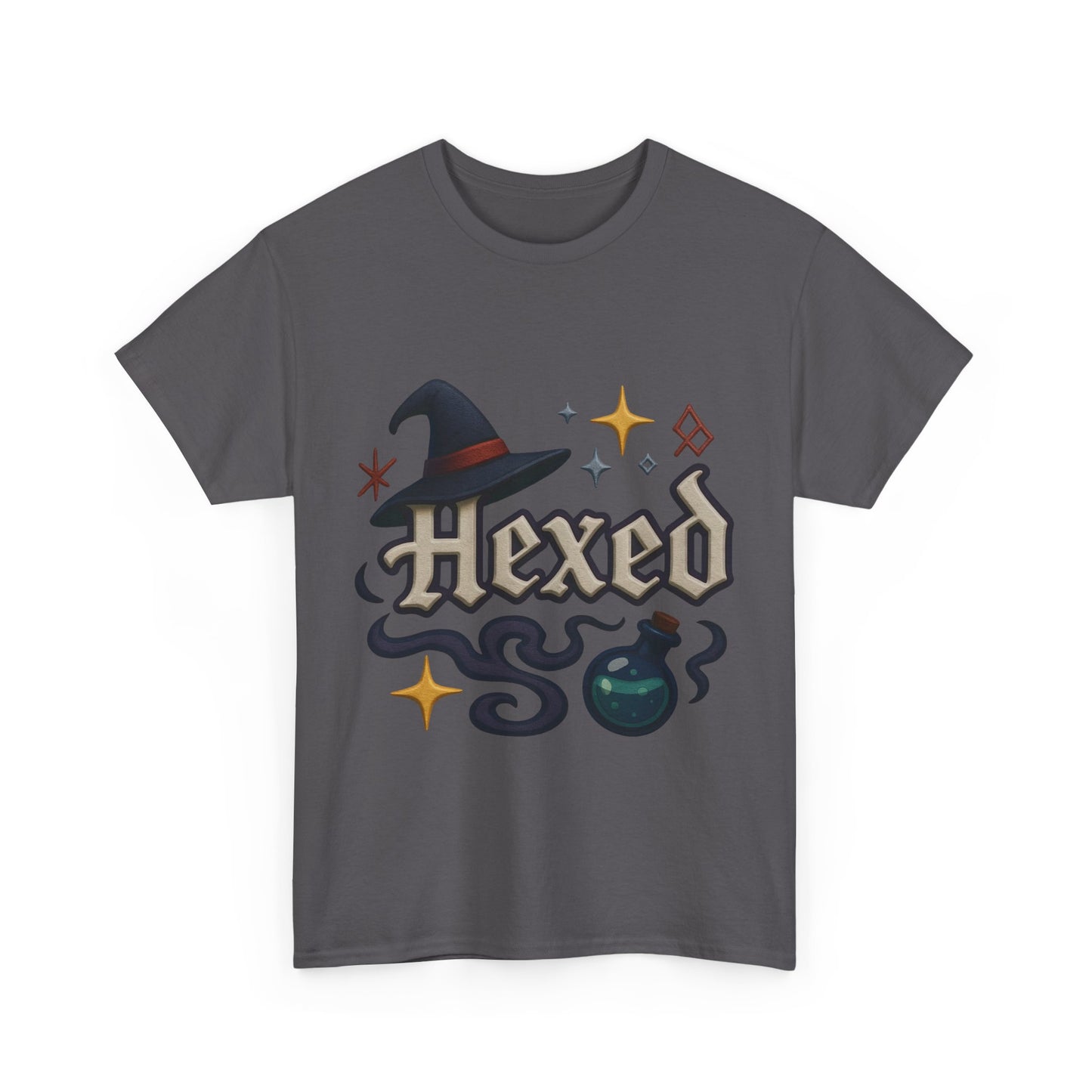 Hexed Unisex Heavy Cotton Tee | Spooky Shirt, Halloween Apparel, Witchy Gift, Casual Wear, Everyday Style, Clothing